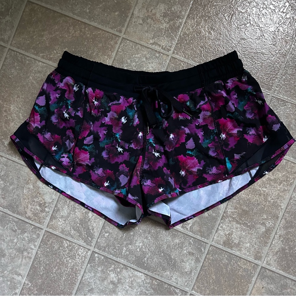 lululemon athletica Pink and Black Athletic Shorts Lightweight